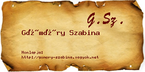 Gömöry Szabina névjegykártya
